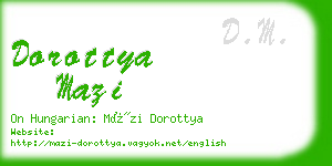 dorottya mazi business card